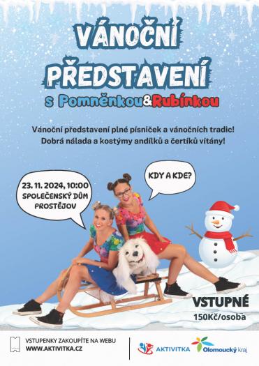 Vánoční představení s Pomněnkou a Rubínkou - 23. 11. 2024 od 10.00